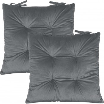 Sale Active Chair Cushions for Sitting with Straps | 16x16 Inch Cotton Dining Chair Pads - Pack Of 2